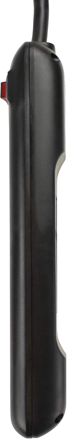 Prime Wire & Cable PB922009 6-Outlet Power Strip with Right Angle Plug and 14-3 SJT 3-Feet Cord,Black...