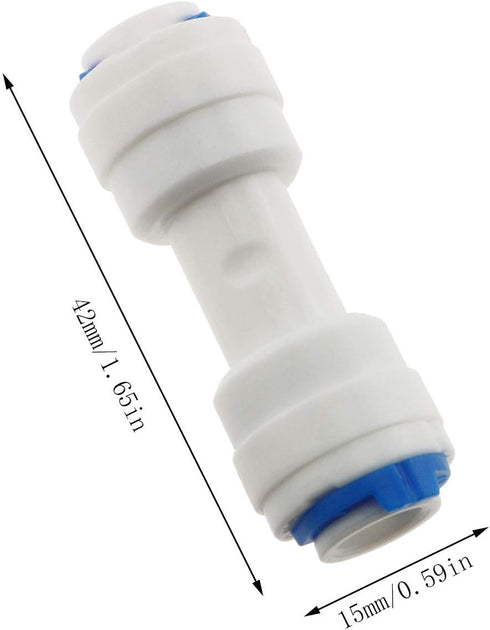 E-outstanding 5-Pack RO Water System Equal Straight 1/4" Plastic Quick Pipe Fitting Reverse Osmosis Connector...