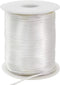 TONIFUL 2mm x 110 Yards Cream White Nylon Cord Satin String for Bracelet Jewelry Making Rattail Macrame Trim Cord Necklace Bulk Beading Thread Kum...