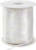 TONIFUL 2mm x 110 Yards Cream White Nylon Cord Satin String for Bracelet Jewelry Making Rattail Macrame Trim Cord Necklace Bulk Beading Thread Kum...