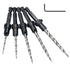 5pcs Wood Tapered Countersink Drill Bit Set Hex Shank Screw Drill Counter Sink Bit 7/64", 9/64",11/64", 3/16", 7/32" Adjustable Drilling Tool Kit ...