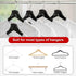 Hanger Extender Hooks - Hangers Space Saving -Space Hooks Hangers as seen on tv (Black, 25 Pack)...