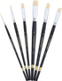 Transon Paint Brush Set 6pcs Art Painting Flexible Bristle for Acrylic Watercolor Gouache Oil Leather Canvas and Face Painting...