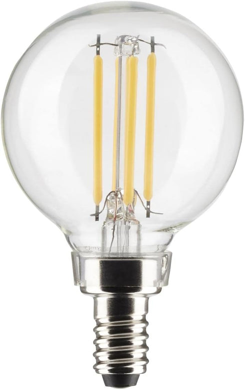Satco 4-Watt LED E12 Light Bulb, 4000K, 15000 Hour Rating, Dimmable...