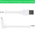 LEFXMOPHY 2-Pack 20ft Power Cord for Wyze Cam Pan V3 Extension Cable 90 Degree L-Shape Connector Micro USB Right Angle White Charging Wire......