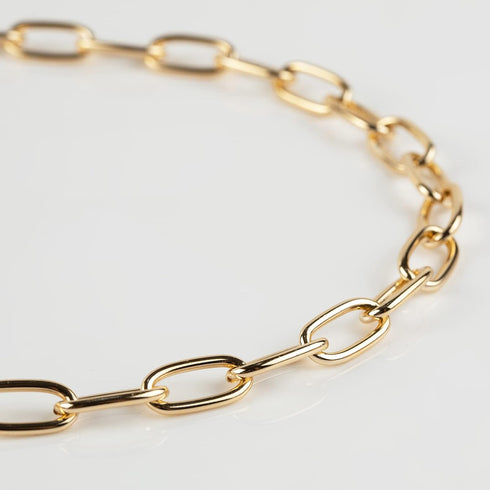 16.4 Feet Aluminum Oval Light Gold Chains for Jewelry Making Unwelded Paperclip Link Cable Chain Roll Necklace Chains Bulk with Lobster Clasps and...