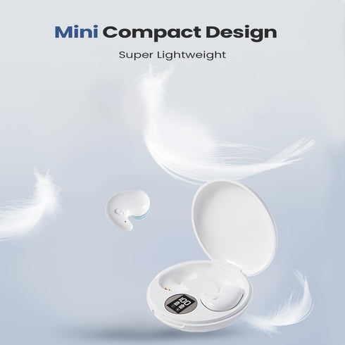 Invisible Wireless Bluetooth Headphones HiFi Sound Wireless Stereo Sound Comfortable Noise Canceling Shallow in-Ear Sleeping Headphones, White...