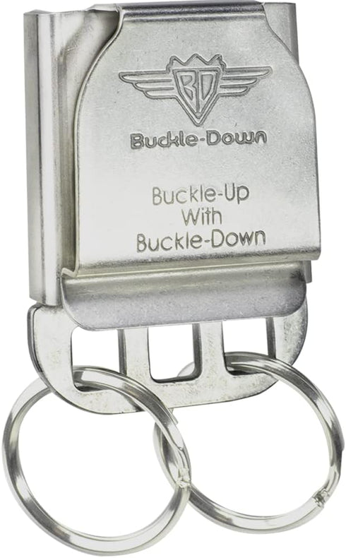 Buckle-Down Keychain, Seatbelt Buckle Keyholder, Black...