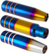 Aluminum Weighted Shift knobs, Universal Burnt Blue Long Shift knob Automatic Manual Vehicles Lever Cover Head Shift Knobs 5 Inch with 3 Threaded ...