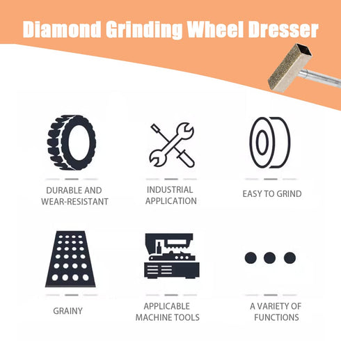 Grinding Wheel Dresser, Fydun Diamond Grinding Disc Wheel Stone Dresser Correct Tool Dressing Bench Grinder for Truing Grinding & Deburring Wheels...
