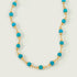 MEVECCO Gold Round Turquoise Beaded Bracelets,14K Gold Plated Handmade Cute Dainty Bracelet for Women...