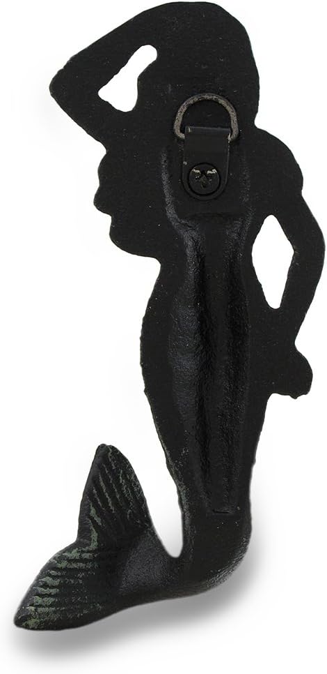 Goddess of the Sea Cast Iron Mermaid Wall Hook...