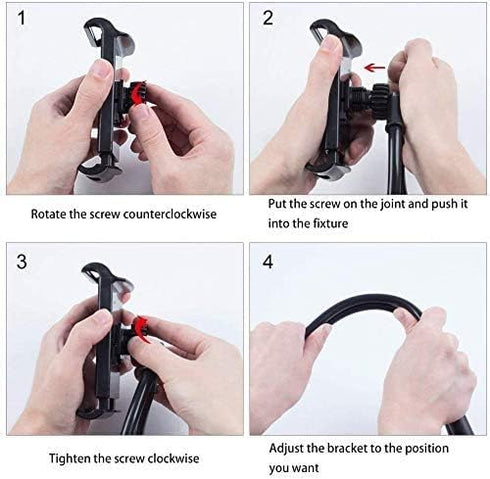 Cell Phone Neck Holder, Flexible Tablet Holder Stand Universal Phone Stand, Hanging Mobile Phone Stand Lazy Bracket, DIY Free Rotating Gooseneck M...