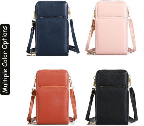 KAKKOII Small Crossbody Cell Phone Purse for Women, Leather Shoulder Handbag Multi-pocket Wallet Purse with Credit Card Slots...