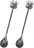 Maydahui 2PCS Cow Spoon 5.9inch 18/10(304) Stainless Steel Coffee Spoon Cartoon Animal Dessert Spoon Tableware Kitchen Tools for Sugar Tea Drink I...