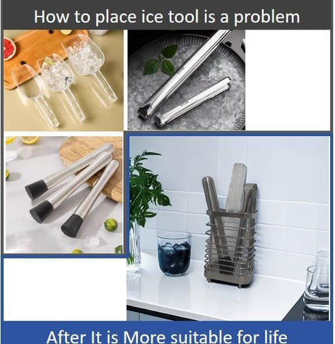 Ice Scoop Holder Stainless Steel Ice Maker Scoop Holder Scooper Accessory for Frigidaire Counter Top Ice Makers and Machines Kitchen Freezer Bar P...