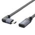 chenyang USB C Extension Cable USB 3.1 Gen 2 Type C Male to Female Fast Charging Data Transfer 90 Degree Angled Extension Nylon Braided Cable 0.2M...