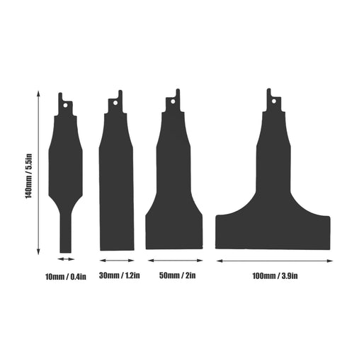 4PCS Reciprocating Saw Scraper Blade, Sawzall Scraper Blades, Tile Floor Cleaning Scraper, Multifunctional High Carbon Steel Tile Cleaning Tools, ...