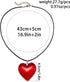 Big Heart Pendant Choker Necklaces - Chunky Glass Puffy Heart Choker Necklace for Women Y2K Grunge Jewelry...