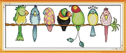 Maydear Cross Stitch Kits for Adults Stamped Full Range of Cross Stitching Needle Punch Embroidery Kits for Beginners DIY 11 CT 3 Strands 12×12 in...
