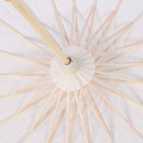 White Papier Umbrella Parasol, Classical Craft Umbrella Handmade Parasol, DIY White Umbrella, Free to draw on the Umbrella...