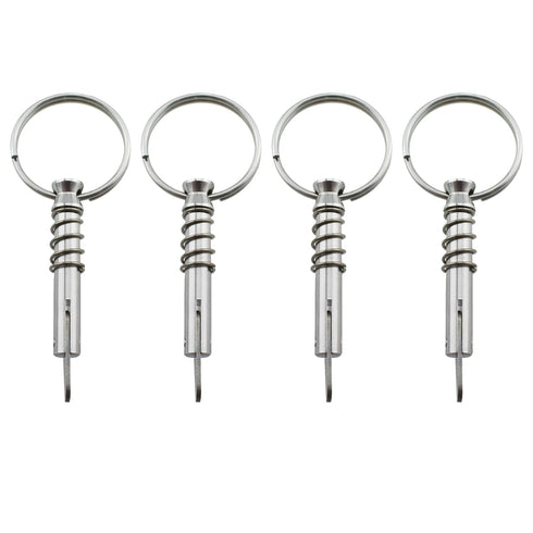 4PCS 1/4 Inch Marine Hardware Quick Release Pin Stainless Steel Bimini Top Pin Suitable for Stainless Steel Pipe Clamp and Marine Outfitting and B...
