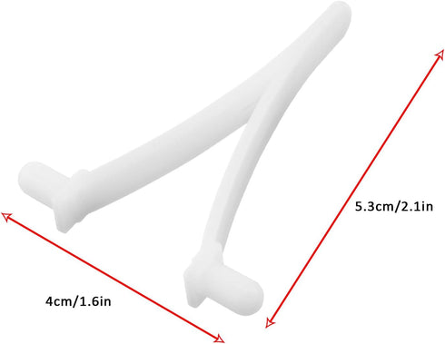 12pcs Pool Butterfly Clip V Clip Pool Attachment Clip for Skimmer Net Leaf Rake Brush Pool Supply Vacuum Head White Resin 5.3x4cm...
