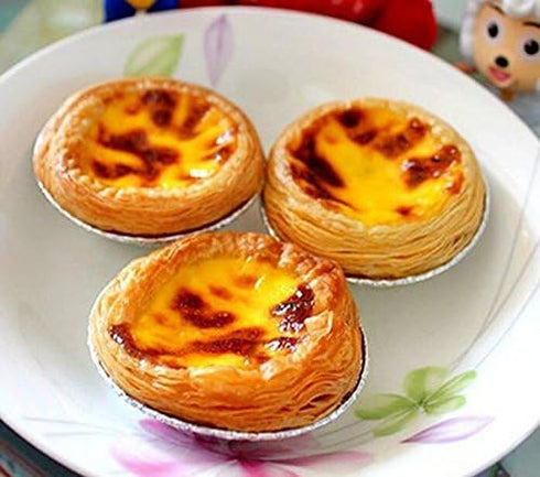250 Pcs Disposable Egg Tart Tins Molds Silver Aluminum Tin Foil Mini Pie Tins Pans Cake Tart Holder Cupcake Cookie Circular Egg Tart Mold Cups for...