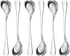 Demitasse Spoon, Mini Coffee Spoon, Small Dessert Spoons, 4.9-Inch 18/10 Stainless Steel Heart Shaped Spoon Set of 6, Cute Stirring Spoon for Tea,...