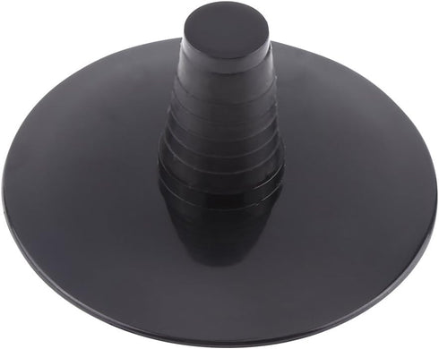 6Pcs Bottle Top Stem, 3.15 x 3.15 x 1.57" Glass Beer Bottles Top Holder for Crafts,Wine Bottles Top Stems Base Stand Rubber(Black)...