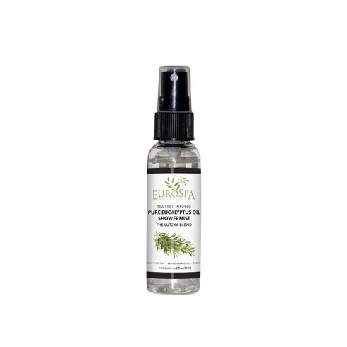 EuroSpa Aromatics Pure Eucalyptus Oil ShowerMist and Steam Room Spray, All-Natural Premium Aromatherapy Essential Oils - Tea Tree Infused, 2oz...