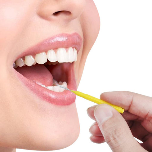 ewinever 100 Pieces Interdental Brush, Toothpicks Tooth Flossing Head Oral Dental Hygiene Brush,Braces Brush Teeth Cleaner Dental Floss Stick Toot...