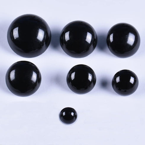 100 Pcs Assorted Sizes Sewing Black Eyes Sew On Plastic Safety Eye Half Ball Round Domed Buttons in Box for Crafts DIY...