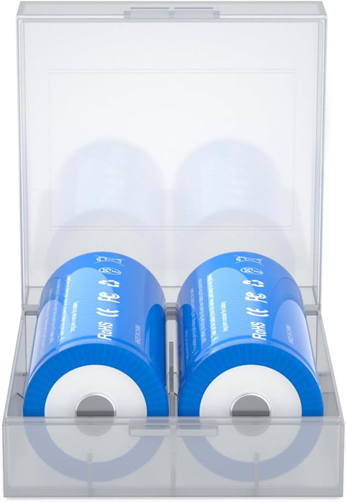 LCLEBM 1450mah 3.7V 15A Button Top Battery, High Capacity Rechargeable Battery for 18350-2 Pack...