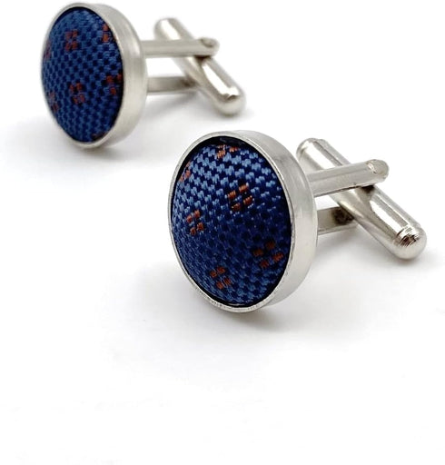 S&W SHLAX&WING Blue with Dots Business for Suit Jacket Matching Cufflinks...