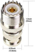 BNC Male to UHF Female PL259 Female to BNC Male SO-239 RF Coaxial Coax Adapter 2Pcs...