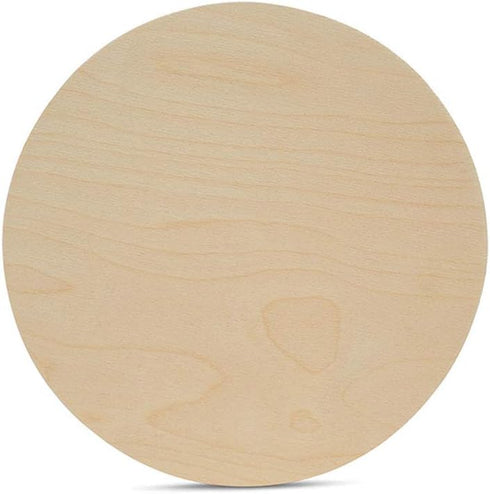 Wood Circles 8 inch, 1/4 Inch Thick, Birch Plywood Discs, Pack of 3 Unfinished Wood Circles for Crafts, Wood Rounds by Woodpeckers...