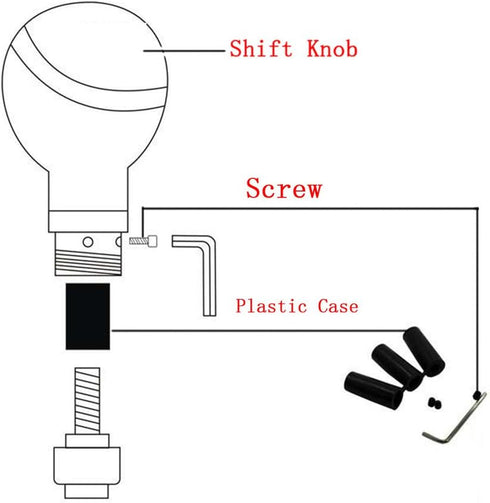 Automatic Shift Knob Adapter Dice Steering Wheel Knob Hurst Shifter Knob with 3 Adapter Fit Car Truck SUV Red...