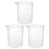 uxcell Measuring Cup 150ml PP Plastic Graduated Beaker Transparent for Lab Kitchen liquids 3pcs...