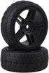 12mm Hub Wheel Rims & Rubber Tires Compatible with RC 1/10 on-Road Touring Racing Drift Car(Pack of 4)...