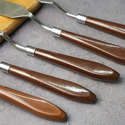 Cake Cream Spatula 5 Pieces/Set Stainless Steel Frosting Baking Pastry Tool Mixing Set Cake Icing Oil Painting Decorating Cream Toner Tool...