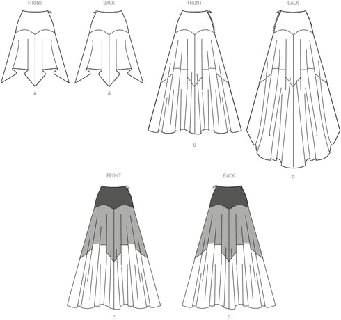 McCall's Misses' Skirt in Two Lengths Sewing Pattern Packet, Design Code M8453, Sizes 8-10-12-14-16, Multicolor...