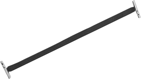 Mandala Crafts Black Elastic Barbed Cord Stretch Loop Band with Metal Ends - 6.5 Inch 100 Flat Elastic Cord with Metal Barbs for Party Hat Elastic...