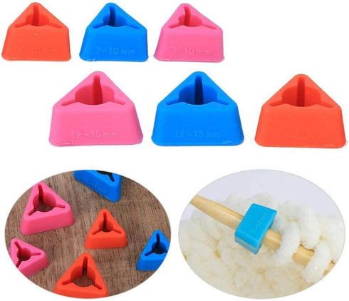 Triangular Crochet Needles Point Protectors Knitting Needles Tips Silicone Knit Point Protectors Sewing Accessories...