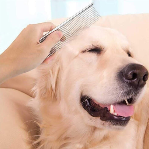 Dog Combs for Grooming, Metal Cat Comb for Removing Tangles and Knots, Professional Grooming Tool for Long Haired Dog, Cat and other pets...