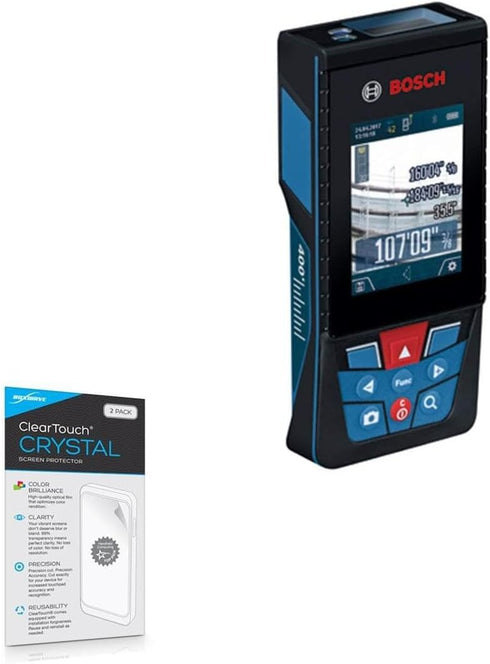 BoxWave Screen Protector Compatible with Bosch Blaze GLM400CL - ClearTouch Crystal (2-Pack), HD Film Skin - Shields from Scratches...