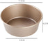 2Pcs 4 inch Round Steel Bread Cake Pan Mini Bread Hamburger Bun Molds Non-stick Cheesecake Baking Mold Cupcake Pan Round Cake Pan for Birthday Par...