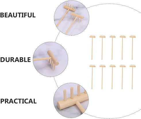 DOITOOL Mini Zen Garden Tool Rake Set, 10Pcs Zen Garden Sand Rake Tool, Meditation Feng Shui Decor Zen Garden Accessories for DIY Home Office Tabl...