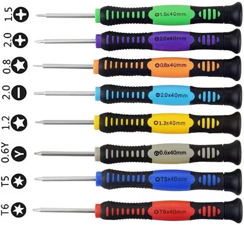 Screwdriver Set 20 PCS Cellphone Repair Tool Small Magnetic Kit with Phillips Flathead Pentalobe Torx Opening Pry for iPhone Mac iPad Samsung...