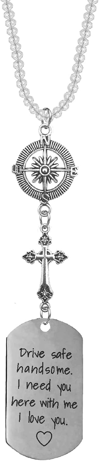 Car Hanging Ornament Charm,Cross for Car Mirror Hanging,Cross Car Mirror Hanger Car Mirror Charm Car Mirror Hanging Accessories (F)...